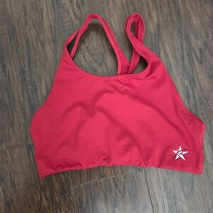 Rebel Athletic Red Sports Bra